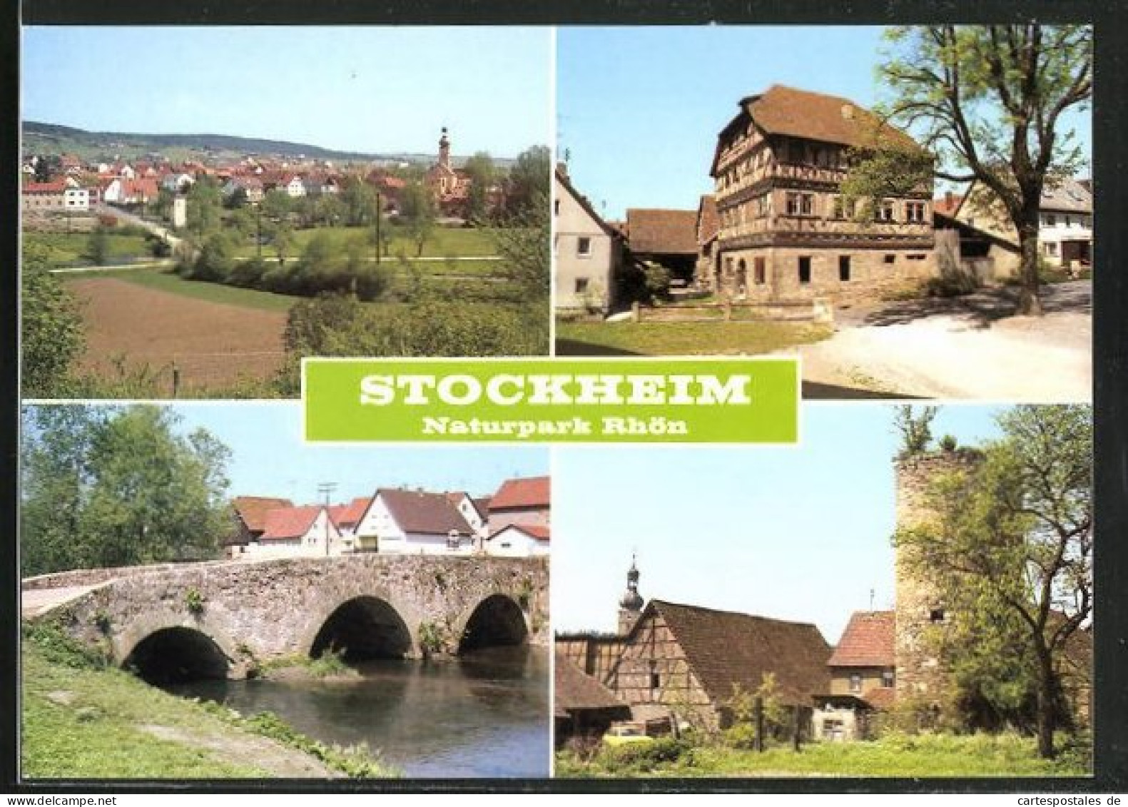 AK Stockheim /Unterfranken, Gebäudeansicht, Brücke, Ortspartie Mit Turm  - Altri & Non Classificati