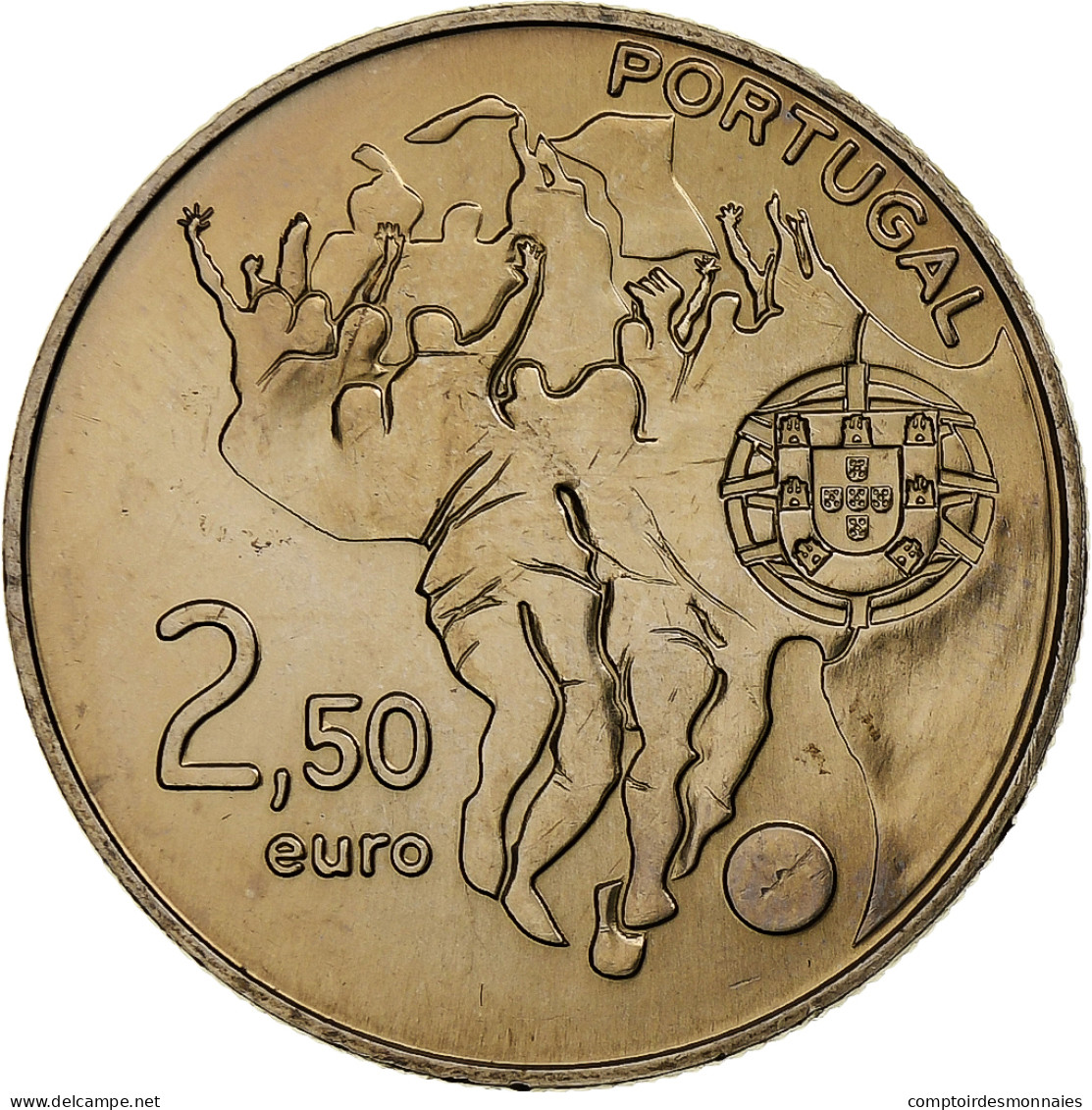 Portugal, 2,5 Euro, FIFA 2010, 2010, Lisbonne, Cupro-nickel, SPL - Portogallo