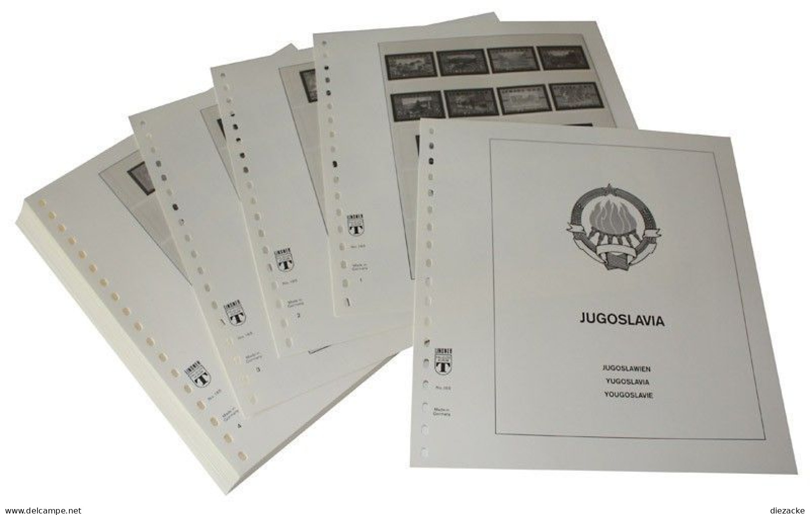 Lindner-T Jugoslawien 1992-2001 Vordrucke 166-92 Neuware ( - Pre-printed Pages