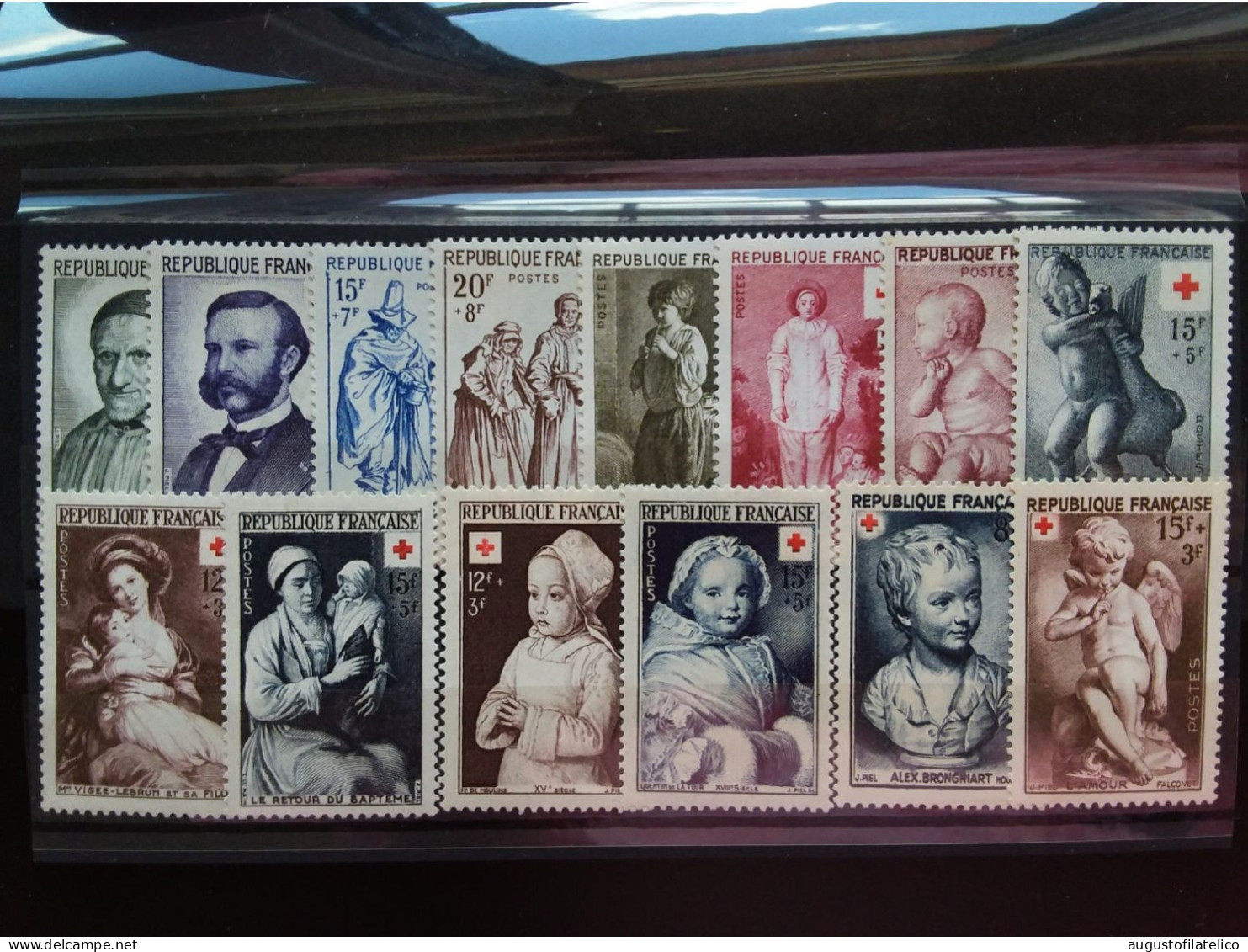 FRANCIA - Croce Rossa - 7 Serie Anni '50 - Nuovi ** (1 Valore *) + Spese Postali - Unused Stamps