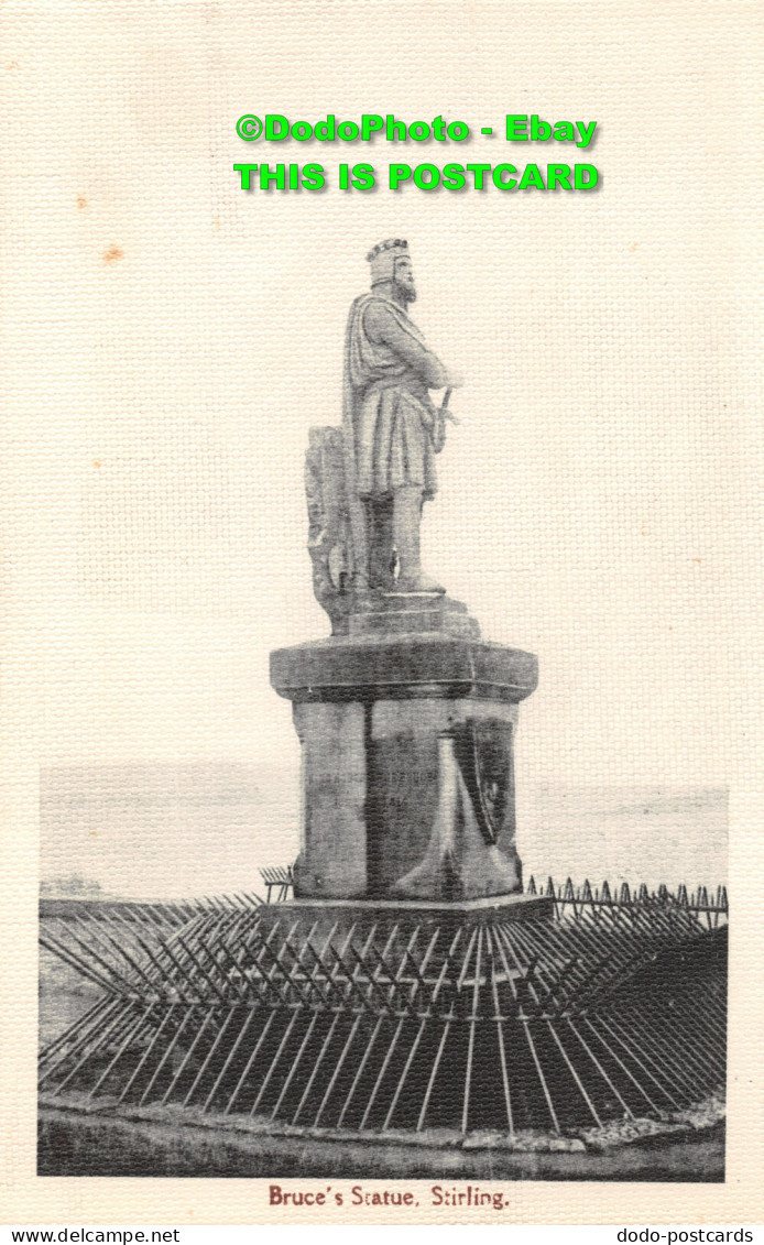 R450852 Stirling. Bruce Statue. Tuck. Grained Collotype. Postcard 790 - World