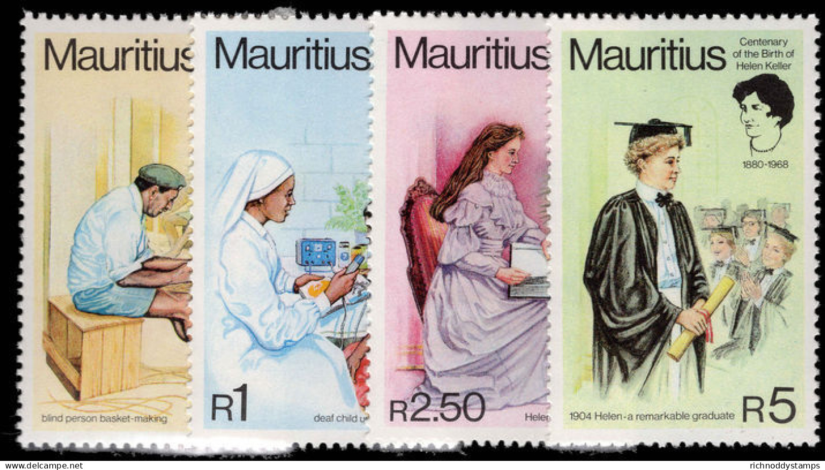 Mauritius 1980 Birth Centenary Of Helen Keller Unmounted Mint. - Mauritius (1968-...)