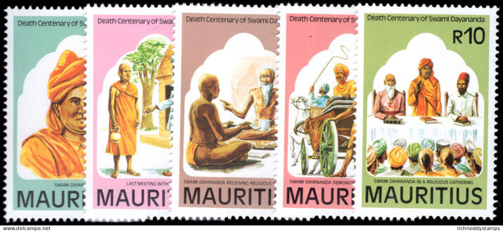 Mauritius 1983 Death Centenary Of Swami Dayananda Unmounted Mint. - Mauritius (1968-...)