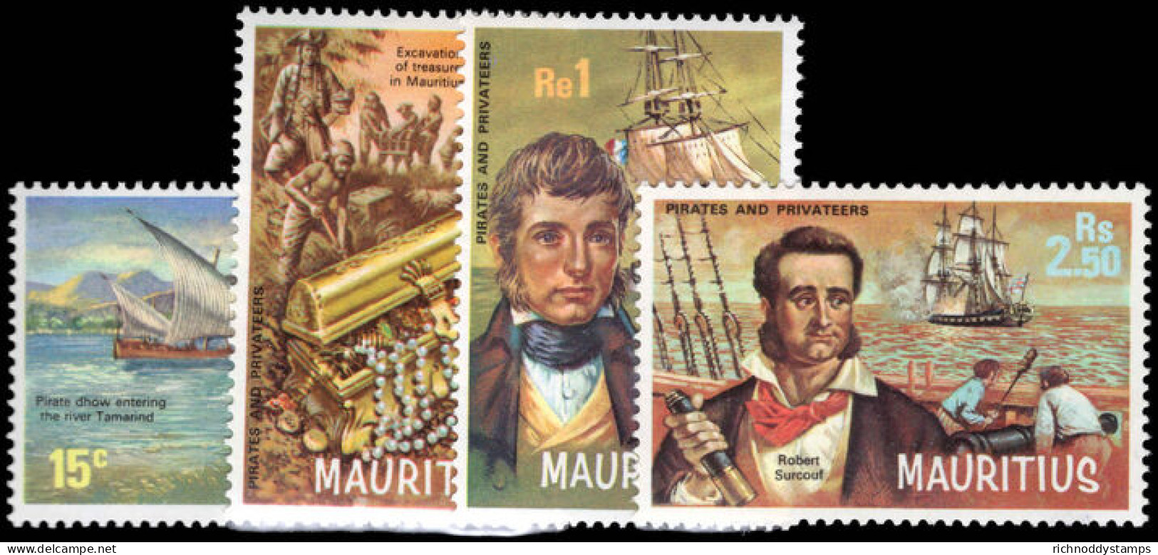 Mauritius 1972 Pirates And Privateers Unmounted Mint. - Maurice (1968-...)