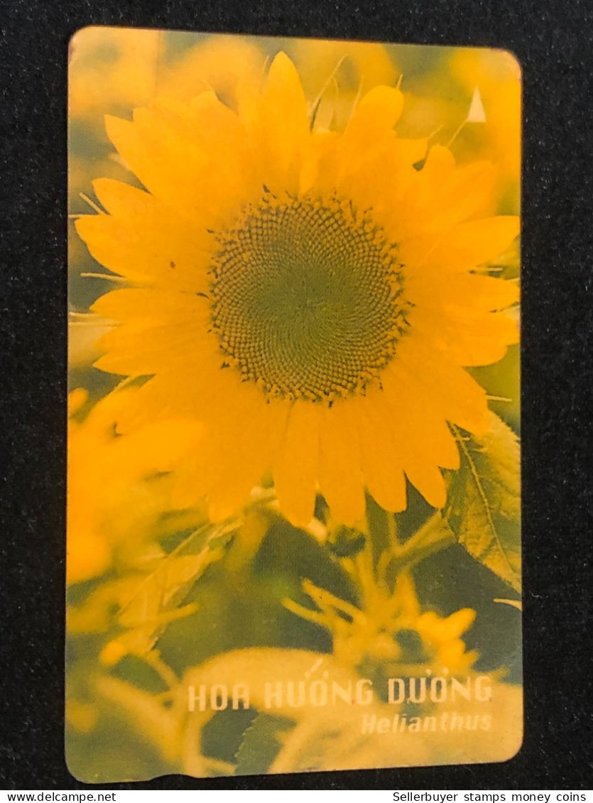 Card Phonekad Vietnam(helianthus Hoa Huong Duong 60 000dong-1994)-1pcs - Vietnam