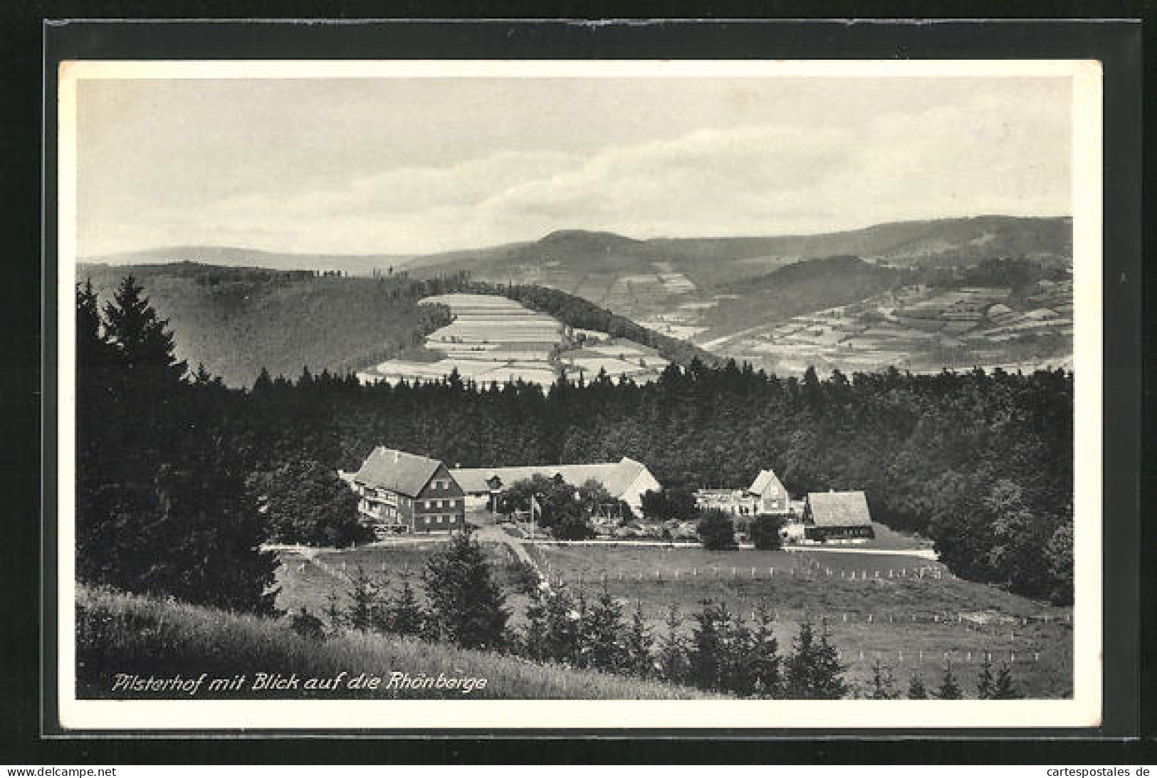 AK Brückenau /Rhöngebirge, Gasthof Pension Pilsterhof Mit Blick Auf Die Rhönberge  - Altri & Non Classificati