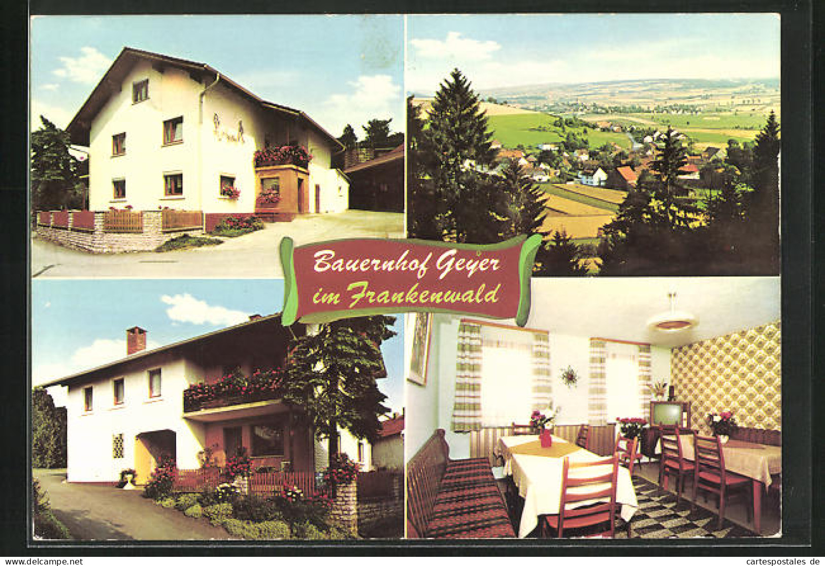 AK Losau / Rugendorf, Gasthaus Bauernhof Geyer, Ortsansicht  - Other & Unclassified