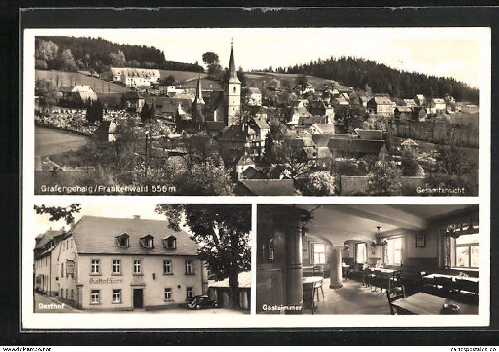 AK Grafengehaig /Frankenwald, Gasthof Horn, Inneres Gastzimmer, Teilansicht  - Other & Unclassified