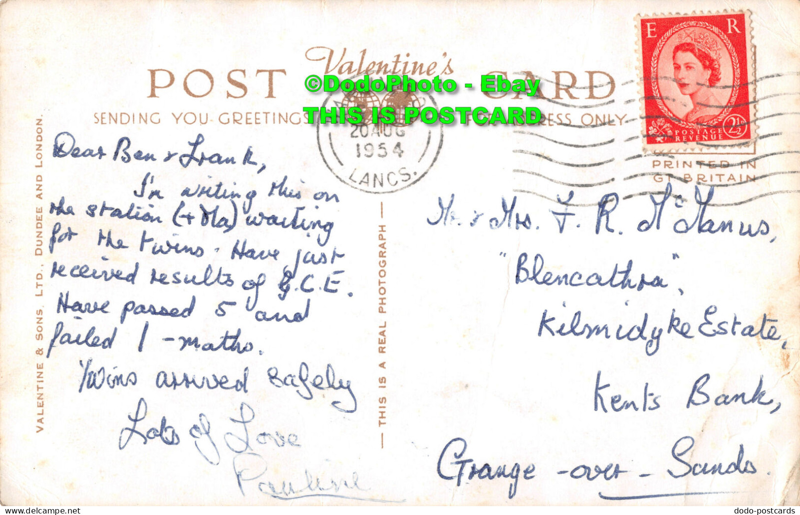 R451212 Warrington. Bridge Over River Mersey. Valentine. RP. 1954 - World