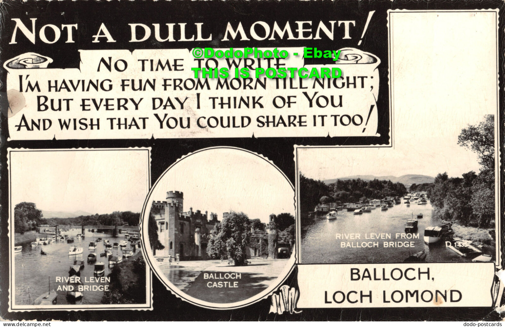 R451237 Not A Dull Moment. Balloch. Loch Lomond. River Leven And Bridge. Valenti - World