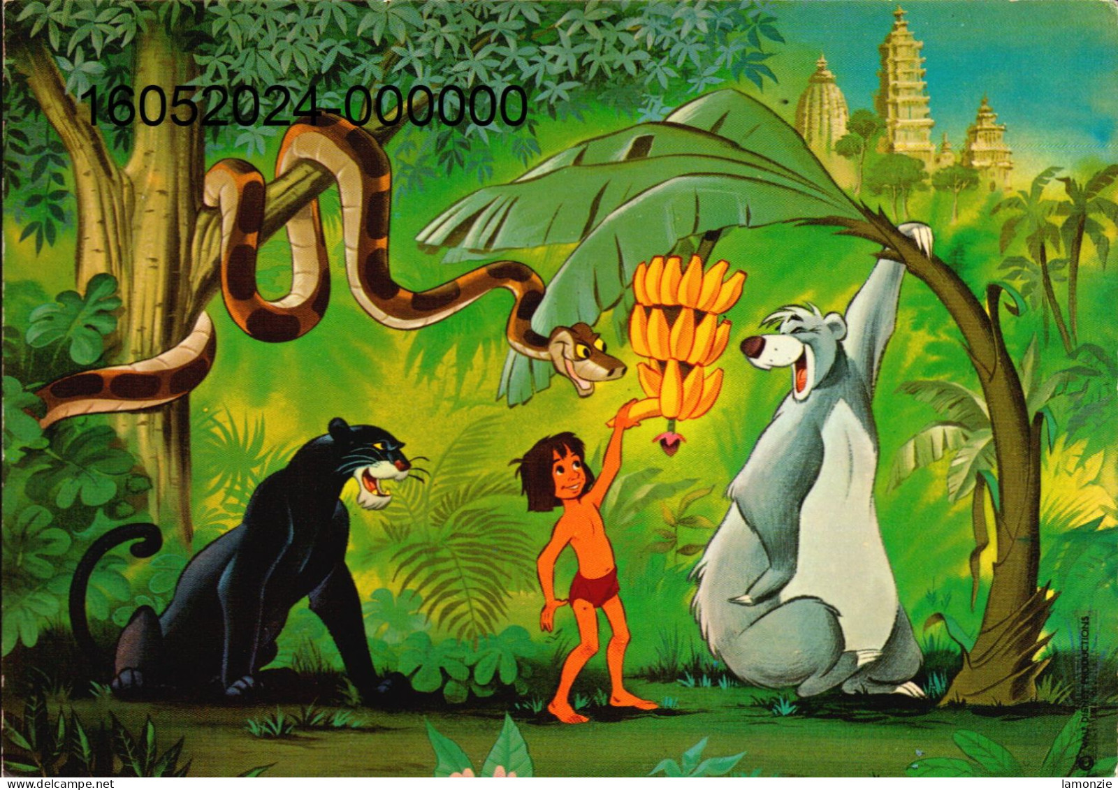 WALT DISNEY Production. Cpm.   - MOWGLY Dans Le Livre De La Jungle. (scans Recto-verso) - Autres & Non Classés