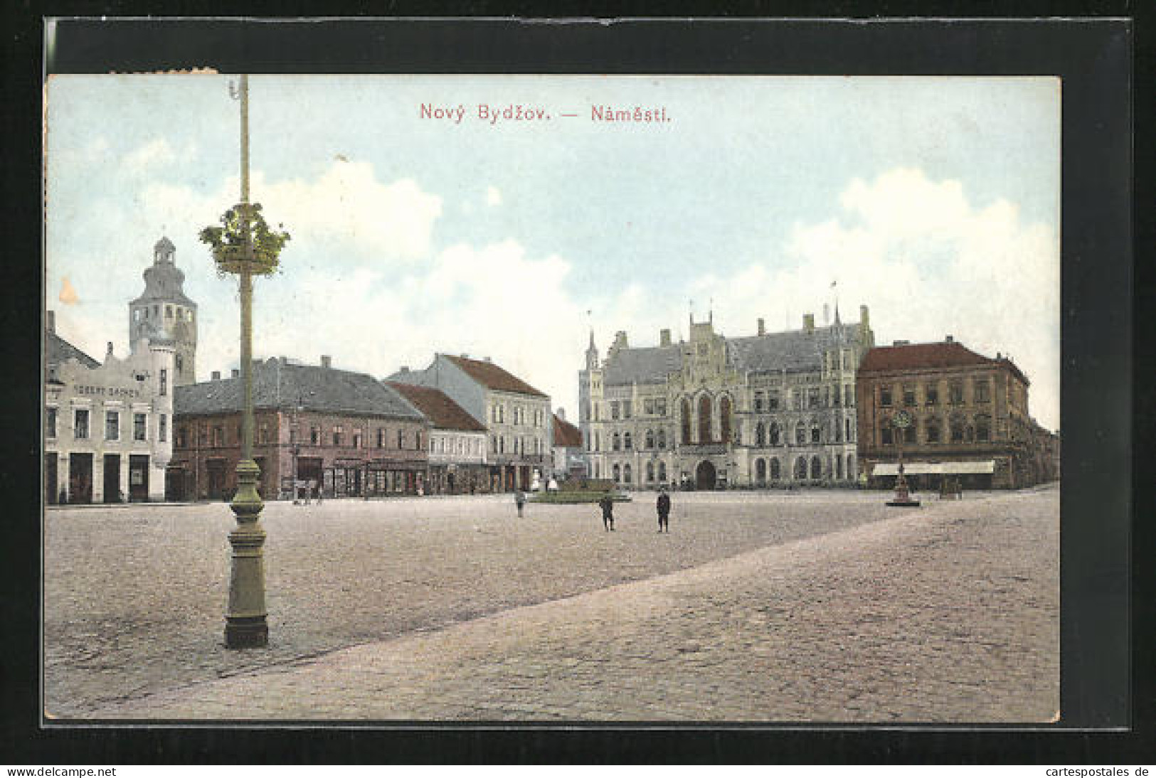 AK Nový Bydzov, Geschäfte Am Hauptplatz  - Tschechische Republik