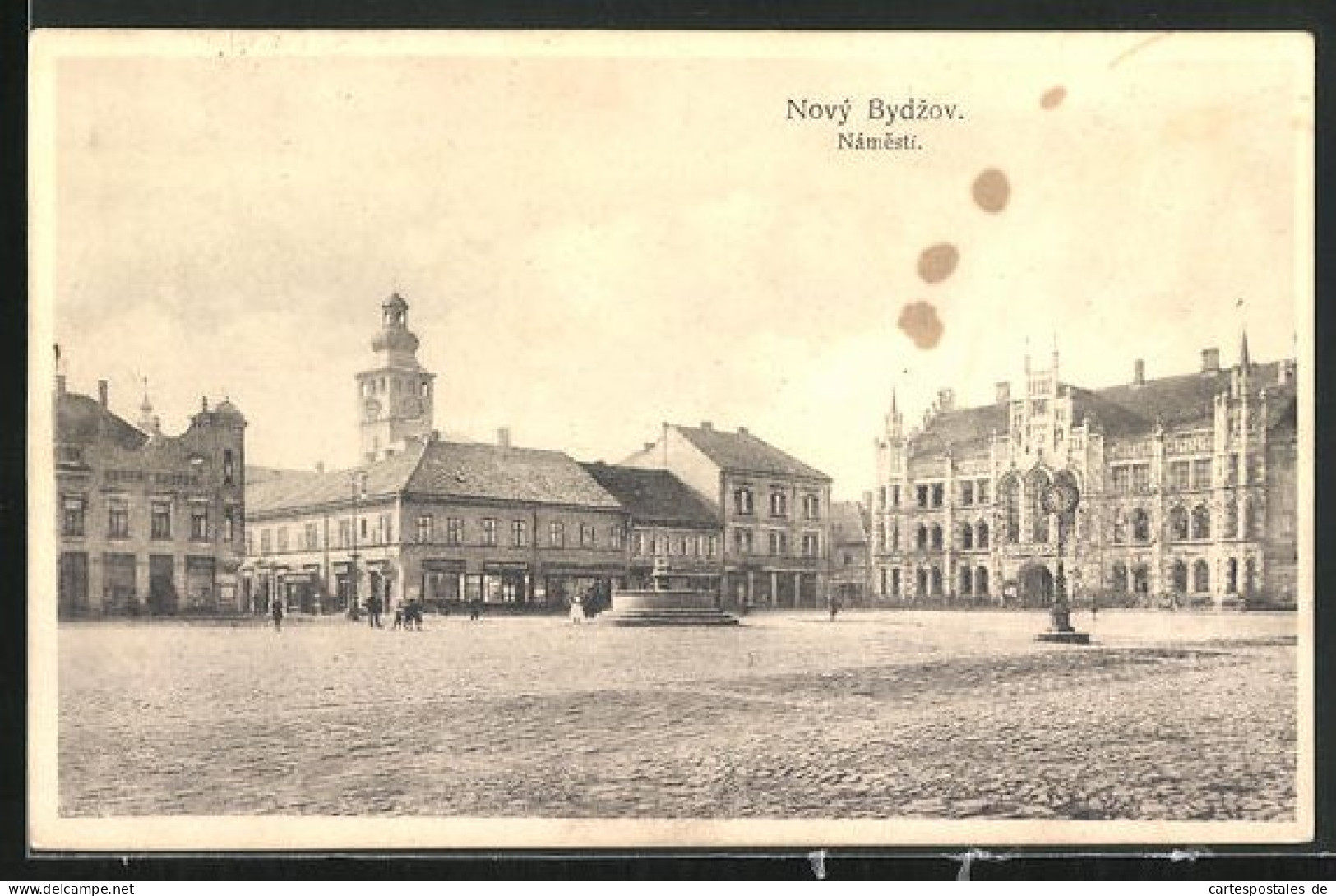 AK Nový Bydzov, Marktplatz Und Brunnen  - Tchéquie