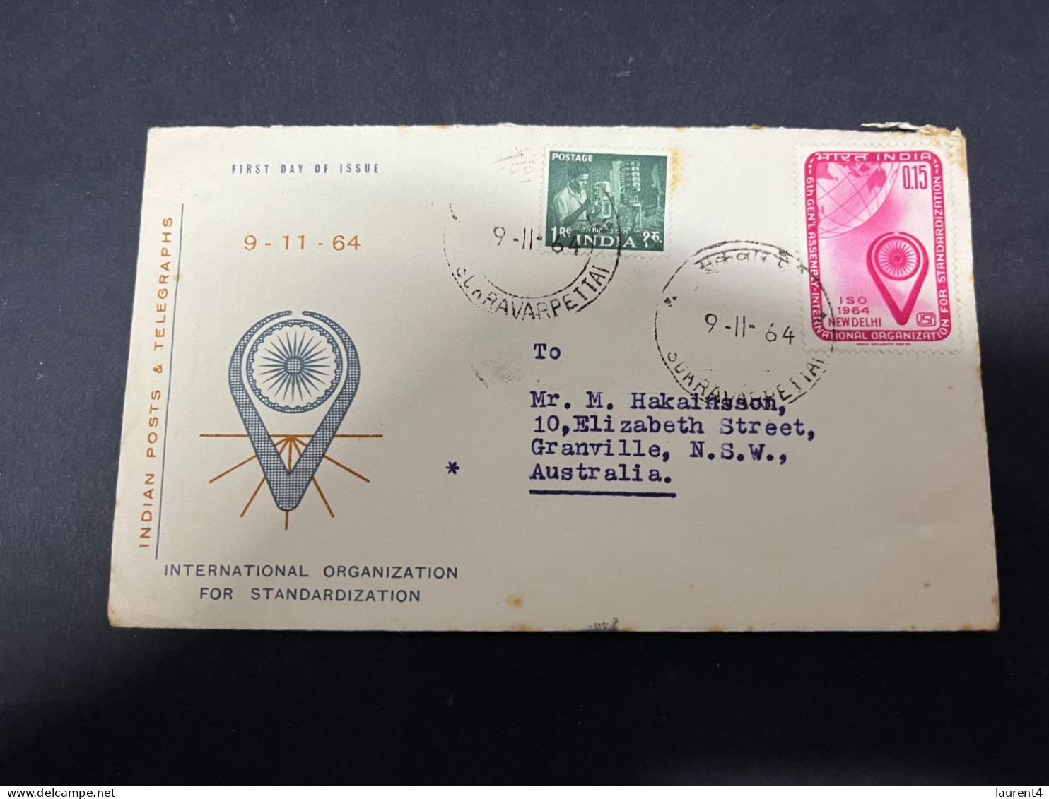 16-5-2024 (5 Z 19) INDIA FDC Cover - 1964 - Standardisation (posted To Australia) - FDC