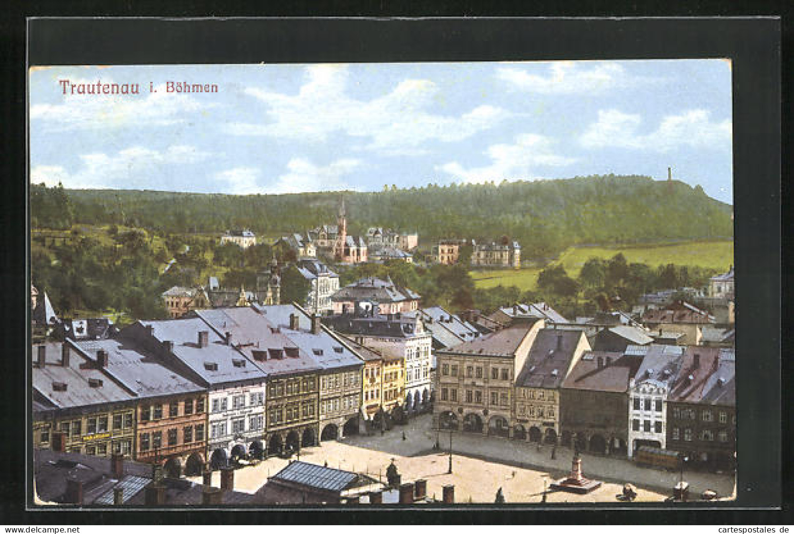 AK Trautenau / Trutnov, Marktplatz Aus Der Vogelschau  - Czech Republic