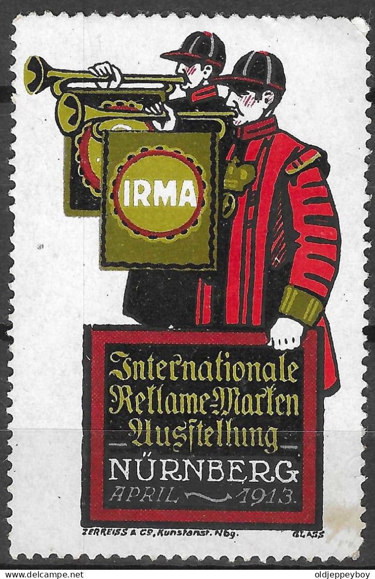 VIGNETTE Reklamemarke Nürnberg: IRMA INTERNATIONALE AUSTELLUNG 1913  - Erinnofilie