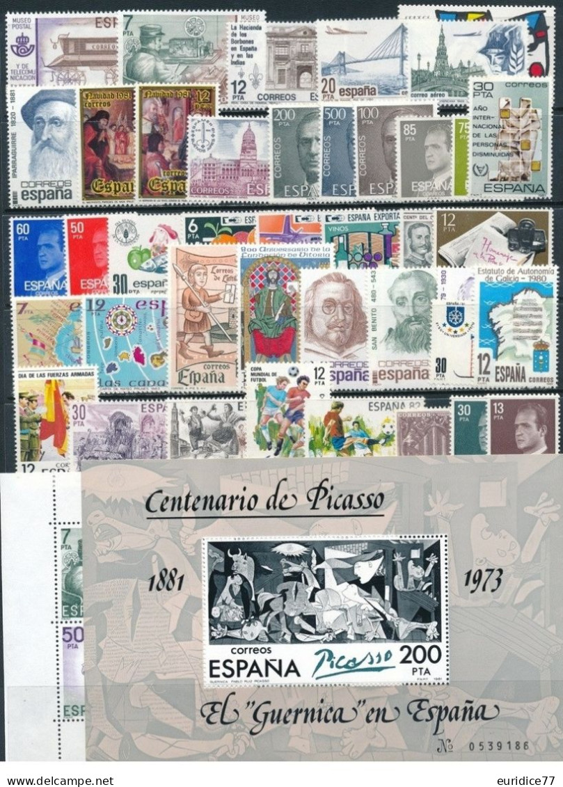 Spain España Espagne 1981 - Año Completo Complete Year Mnh** - Années Complètes