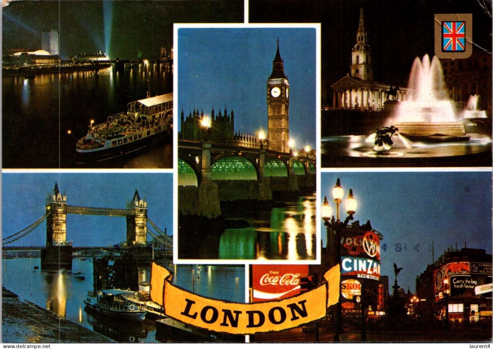 16-5-2024 (5 Z 20) UK (posted To Australia 1990) - London At Night - Autres & Non Classés