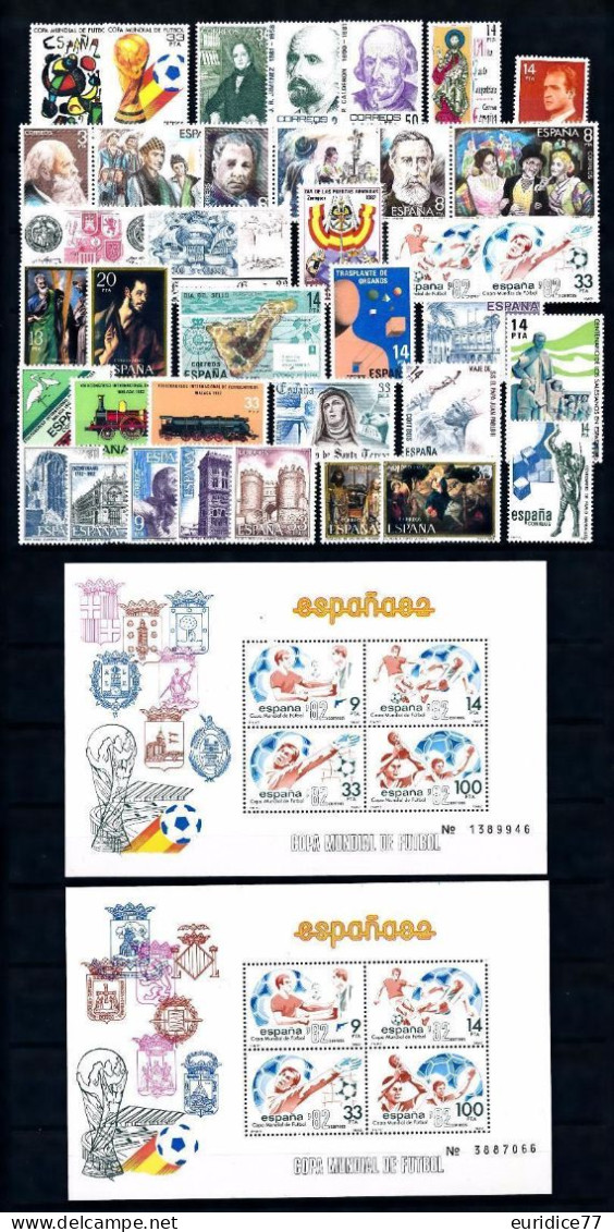 Spain España Espagne 1982 - Año Completo Complete Year Mnh** - Full Years