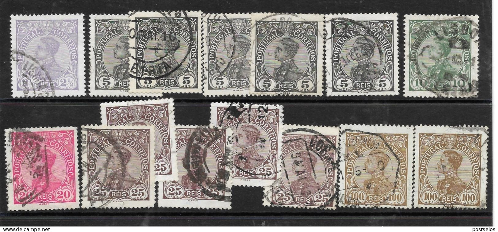 D Manuel II - Used Stamps