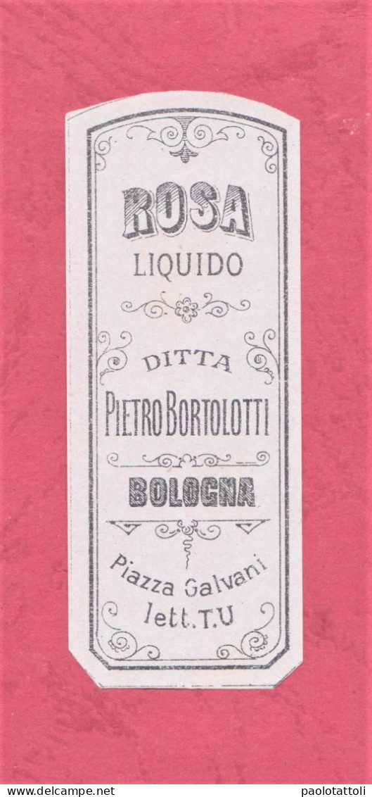 Etiquettes Parfume, Parfume Labes, Etichette Profumeria Pietro Bortolotti- Rosa Liquido. 79x 32mm- - Labels