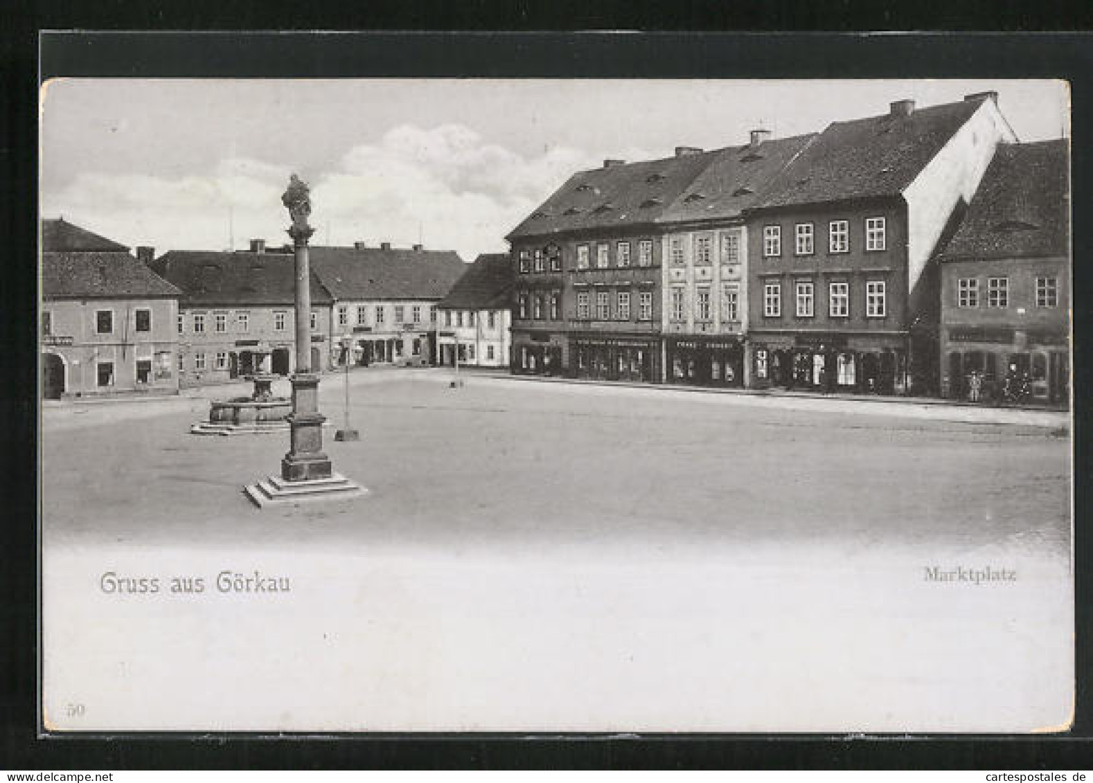 AK Görkau, Marktplatz Mit Denkmal Und Brunnen  - Tchéquie