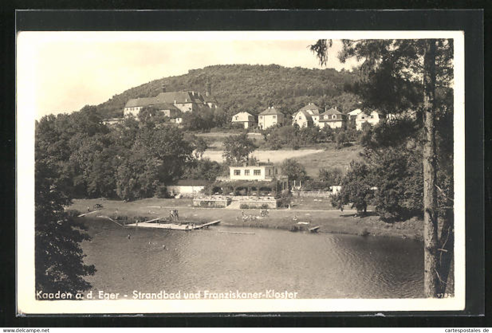 AK Kaaden / Kadan, Strandbad Und Franziskaner-Kloster  - Czech Republic