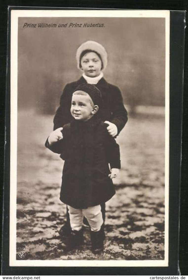 AK Prinz Wilhelm Und Prinz Hubertus  - Royal Families