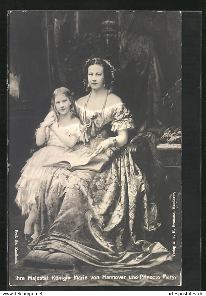 AK Königin Marie Von Hannover Und Prinzessin Mary  - Familles Royales