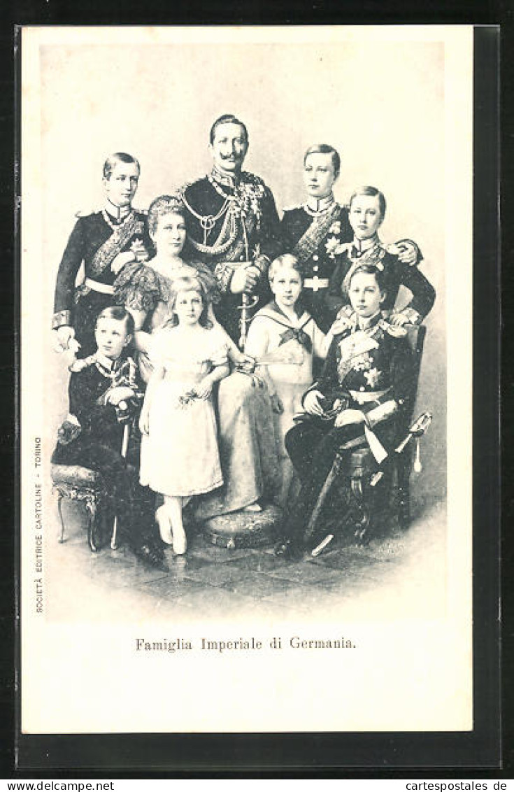 AK Famiglia Imperiale Di Germania, Kaiserfamilie Von Preussen  - Familles Royales