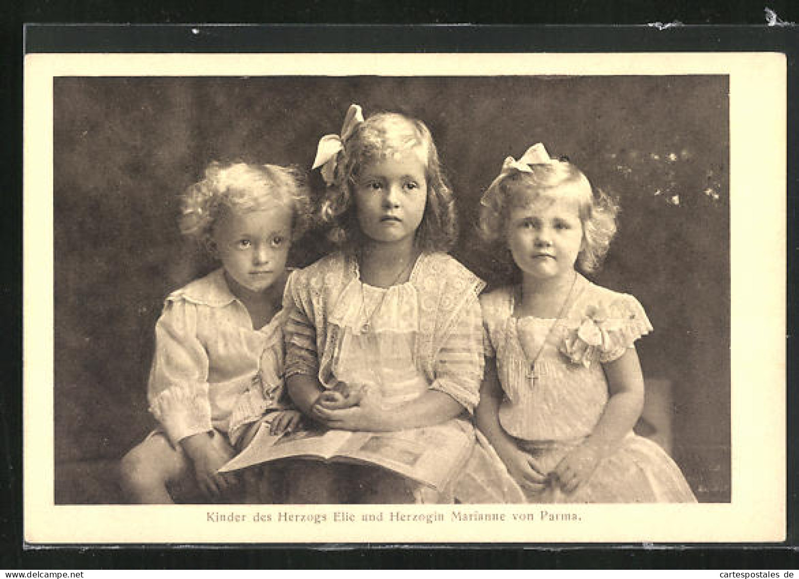 Cartolina Kinder Des Herzogs Elie Und Herzogin Marianne Von Parma  - Royal Families