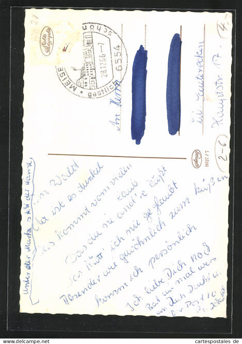 AK Briefmarkensprache, Glückliches Liebespaar  - Briefmarken (Abbildungen)