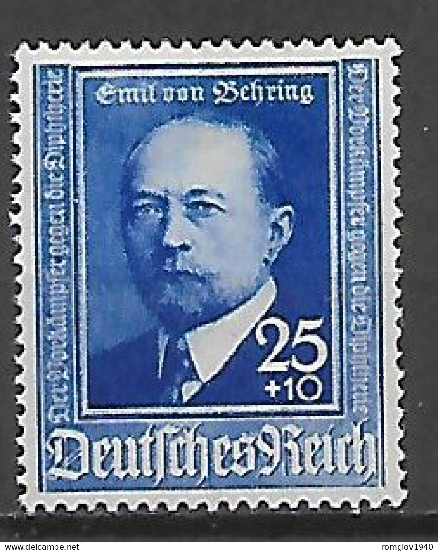 GERMANIA REICH TERZO REICH 1940  CINQUANTENARIO DELLA SCOPERTA DEL VACCINO ANTIDIFTERICO  UNIF. 685 MLH VF - Gebruikt