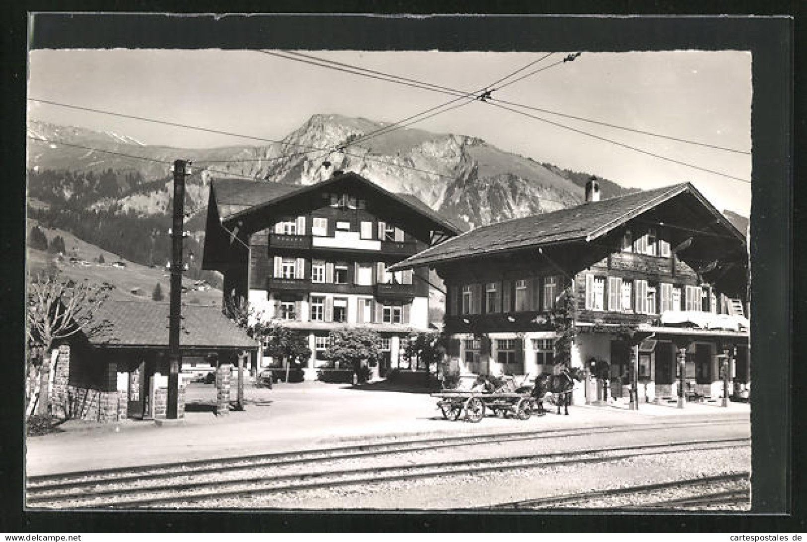 AK Lenk I. S., Hotel Wildstrubel Und Bahnhof  - Other & Unclassified