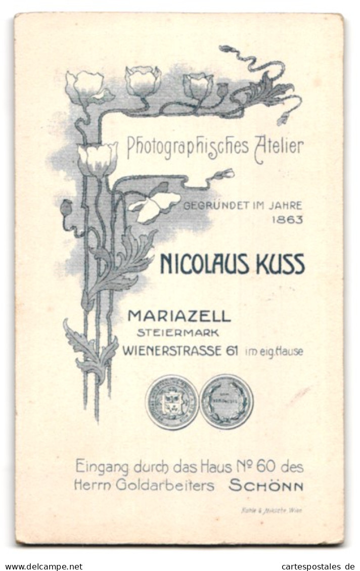 Fotografie Nicolaus Kuss, Mariazell, Wienerstrasse 61, Ältere Dame In Schwarz  - Anonymous Persons