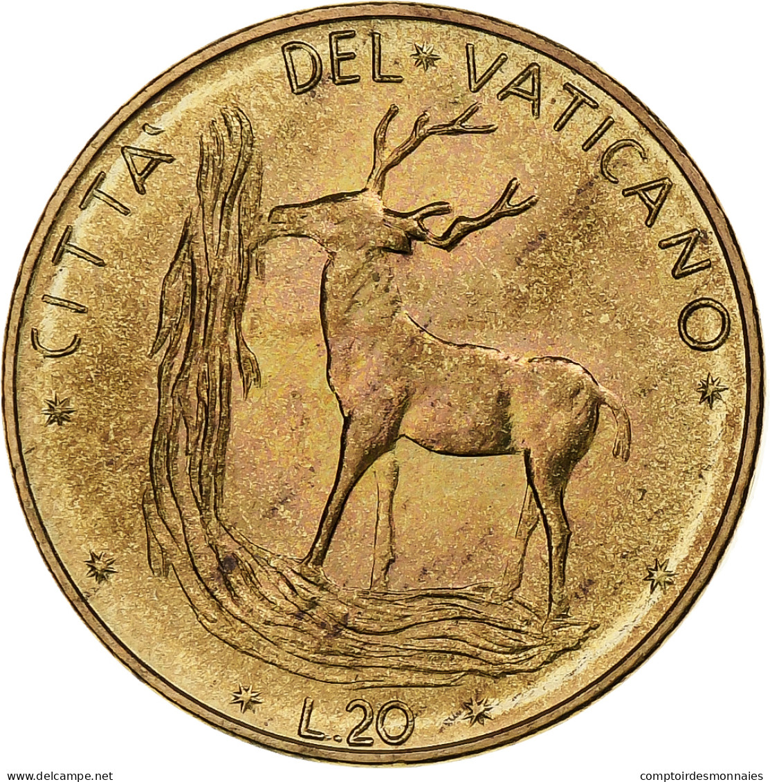 Vatican, Paul VI, 20 Lire, 1975 (Anno XIII), Rome, Bronze-Aluminium, SPL+ - Vaticano (Ciudad Del)