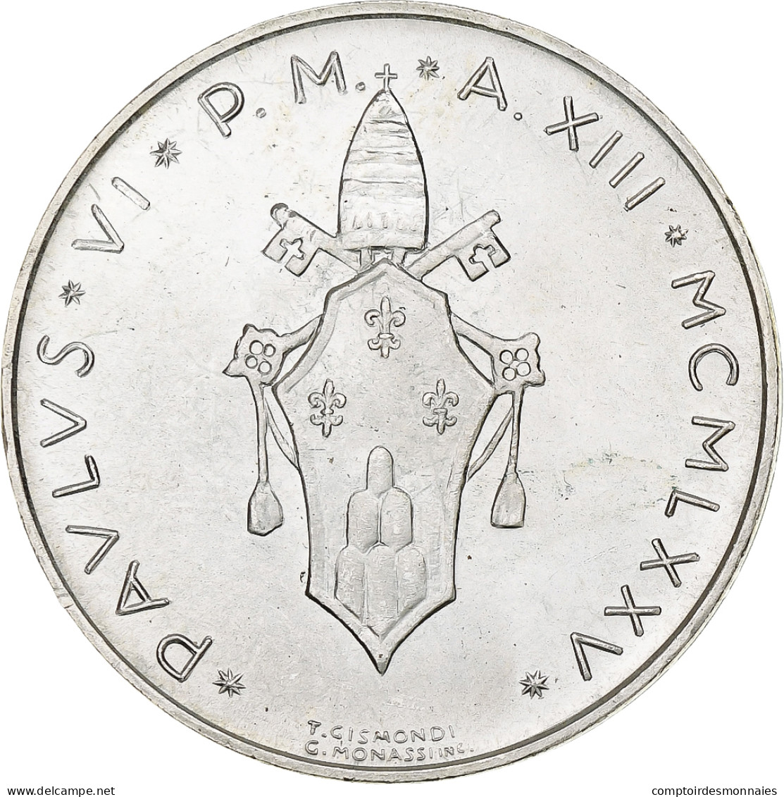 Vatican, Paul VI, 500 Lire, 1975 (Anno XIII), Rome, Argent, SPL+, KM:123 - Vaticano