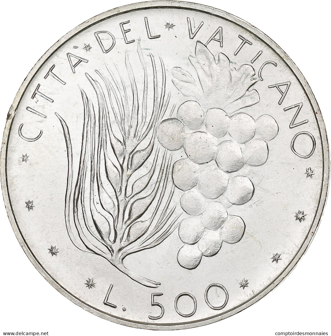 Vatican, Paul VI, 500 Lire, 1975 (Anno XIII), Rome, Argent, SPL+, KM:123 - Vaticano