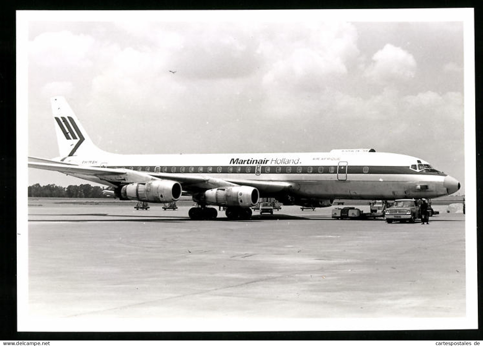 Fotografie Flugzeug Douglas DC-8, Frachtflugzeug Der Martinair Holland - Air Afrique, Kennung PH-MBH  - Luchtvaart