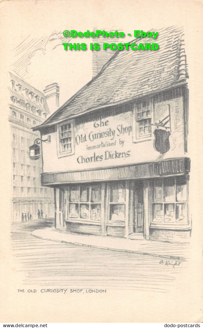 R451395 London. The Old Curiosity Shop. W. Barton. Pencil Sketch Reproduction - Autres & Non Classés
