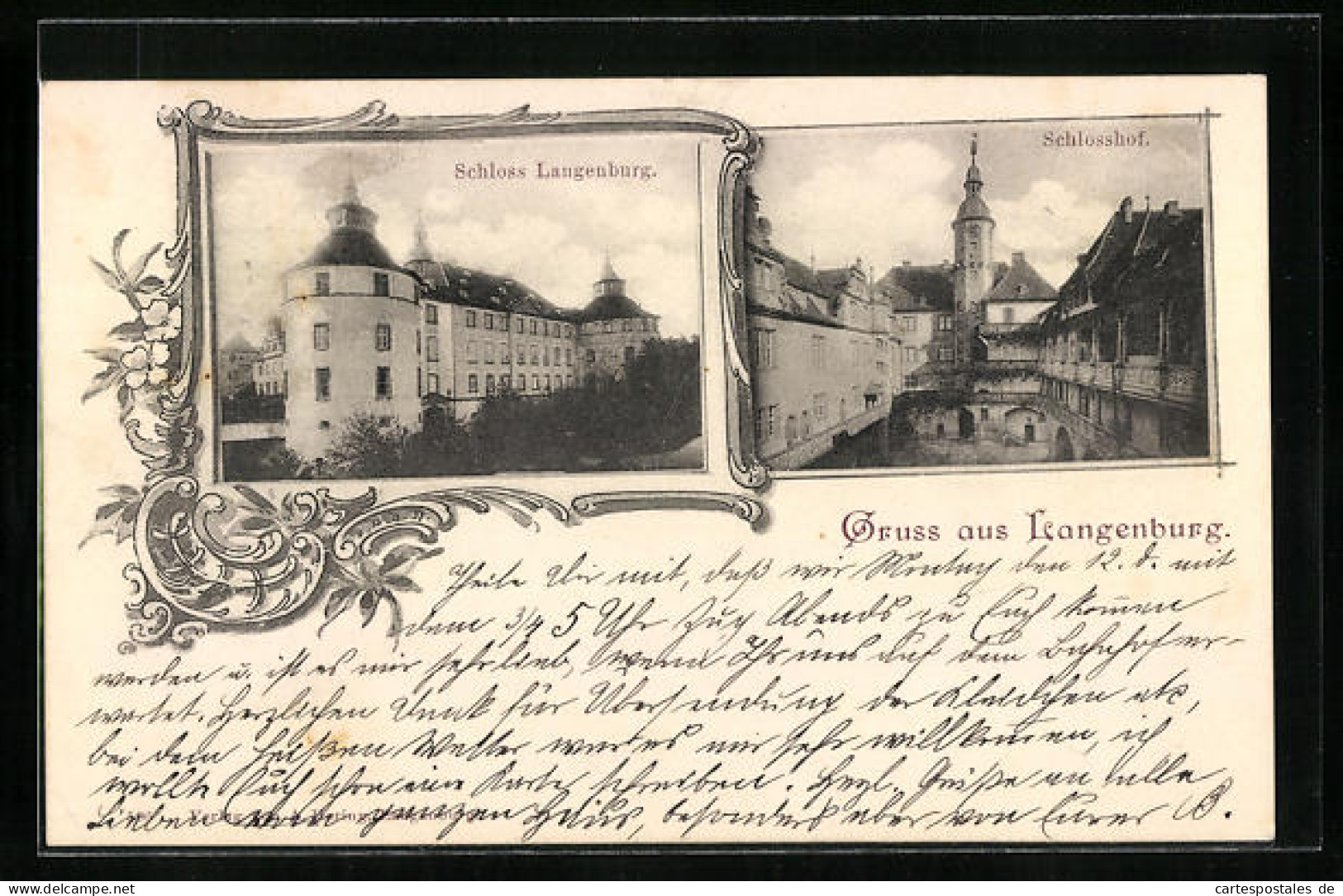 AK Langenburg, Schloss Langenburg, Schlosshof  - Altri & Non Classificati