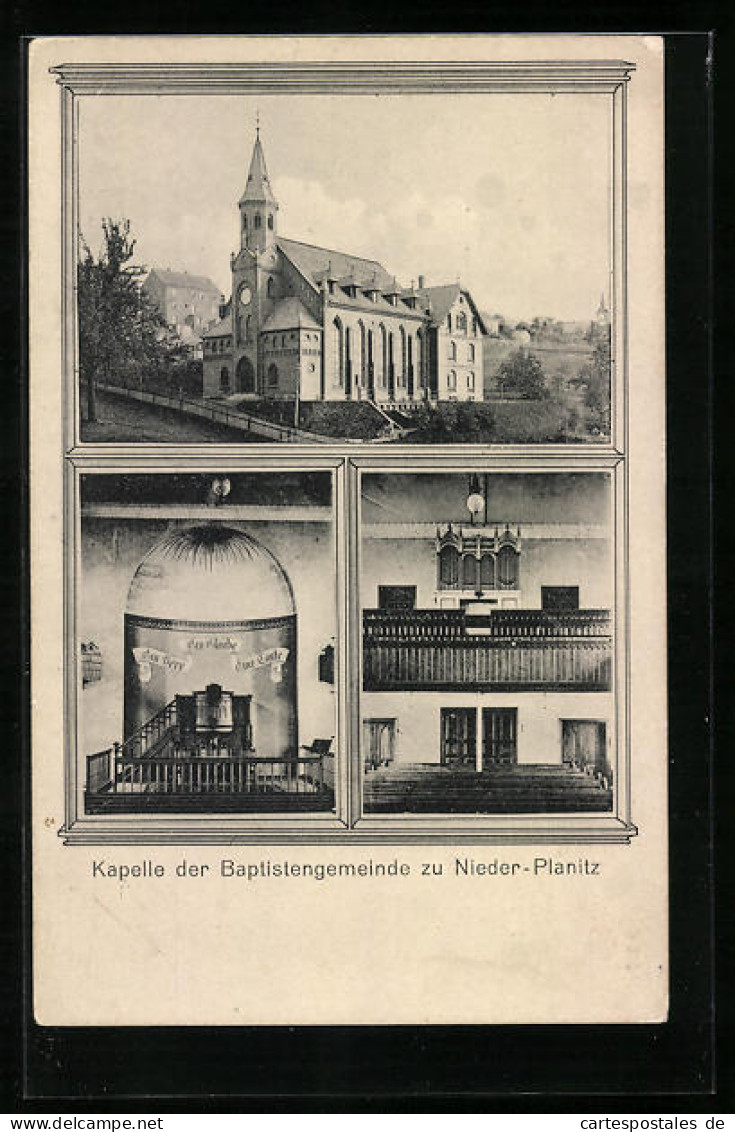 AK Nieder-Planitz, Kapelle Der Baptistengemeinde, Innenansichten  - Other & Unclassified