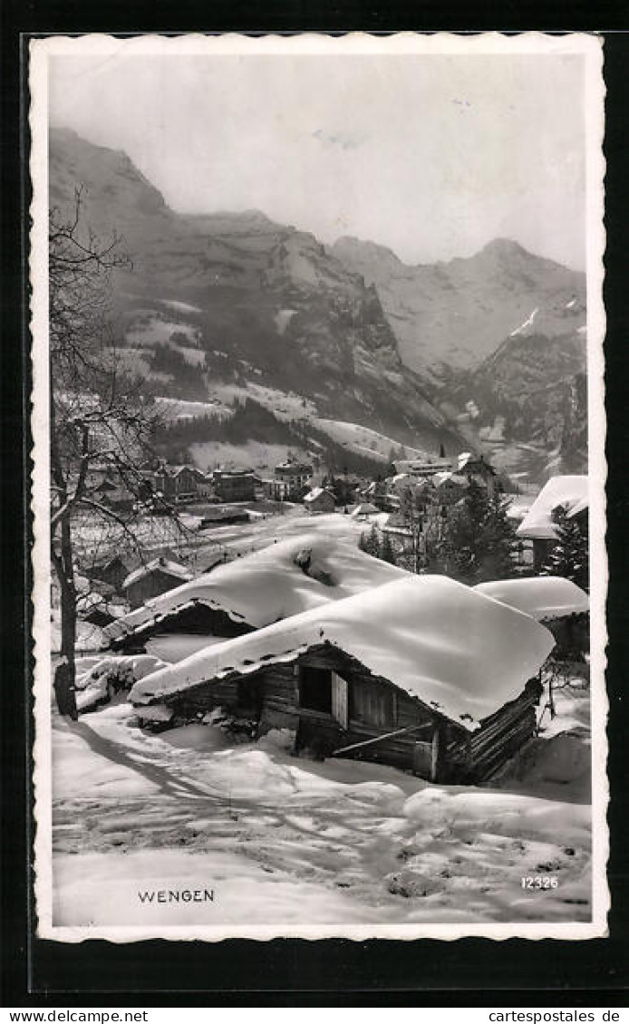 AK Wengen, Ortsansicht Im Winter  - Wengen