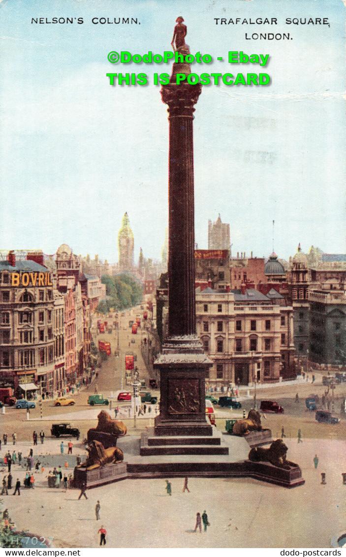 R451696 London. Nelson Column. Trafalgar Square. Valentine. Valesque - Other & Unclassified