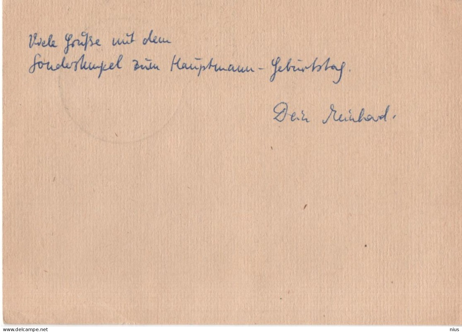 Germany Deutschland DDR 1987 Gerhart Hauptmann, German Dramatist Novelist Writer, Canceled In Kloster Hiddensee - Postkaarten - Gebruikt