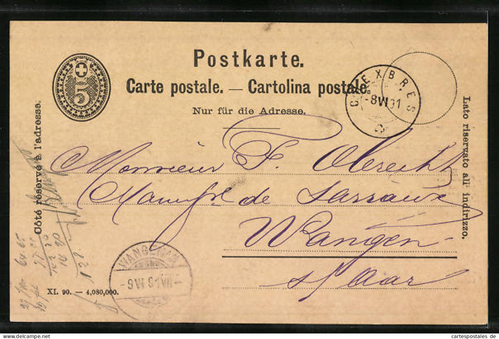 Vorläufer-AK Neuchatel, 1891, Fabrique De Chocolat Suchard, Gateau Fondant Au Chocolat  - Culturas