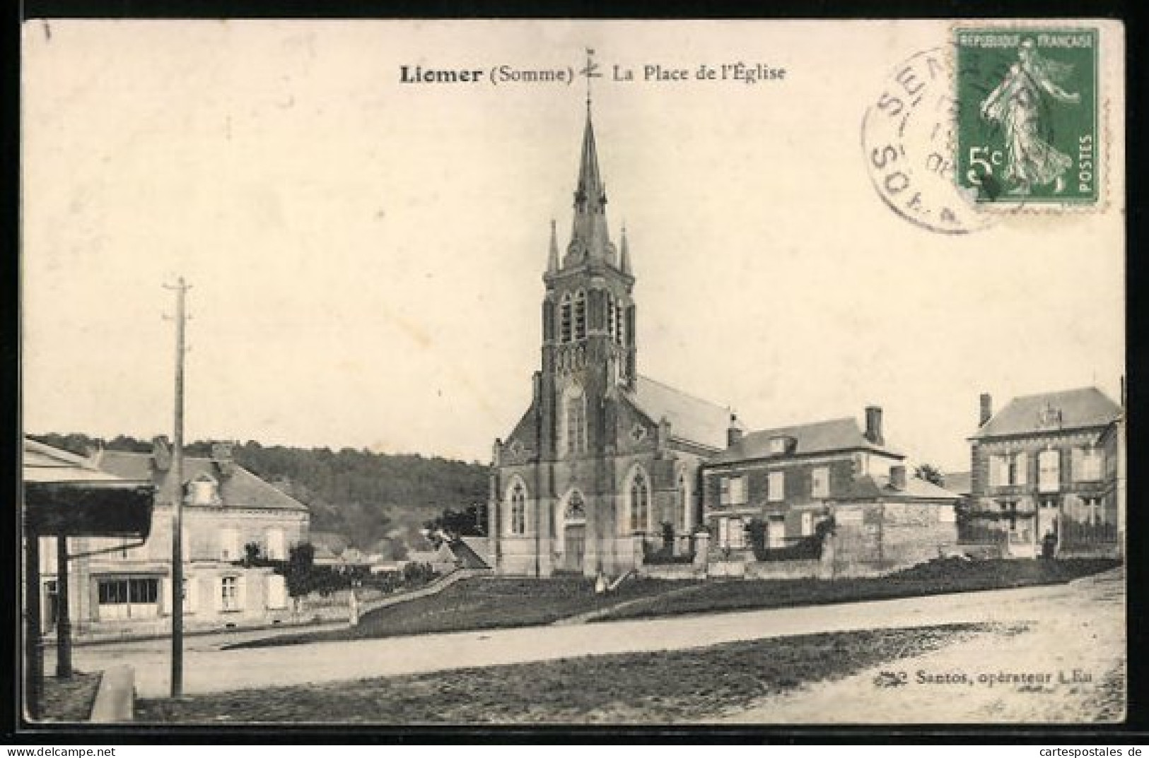CPA Liomer, La Place De L`Eglise  - Otros & Sin Clasificación