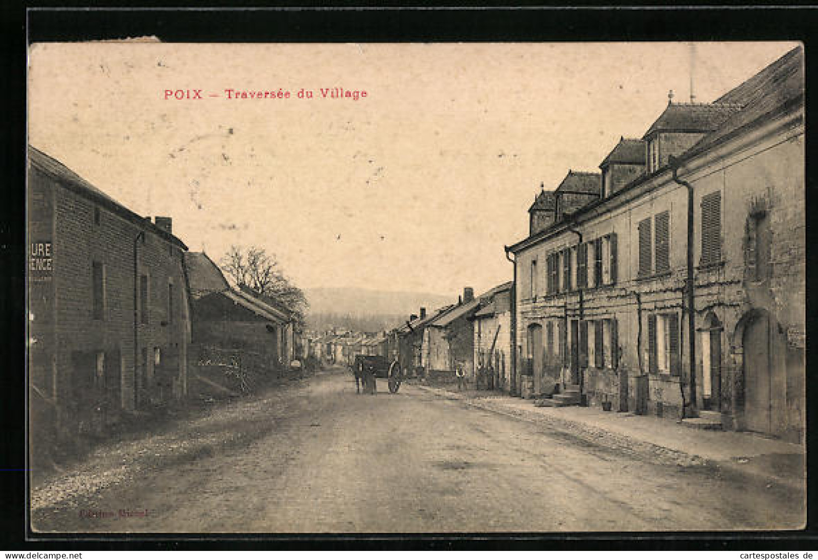 CPA Poix, Traversee Du Village  - Other & Unclassified