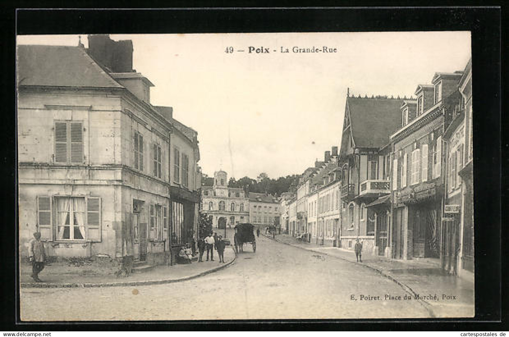CPA Poix, La Grande Rue  - Other & Unclassified