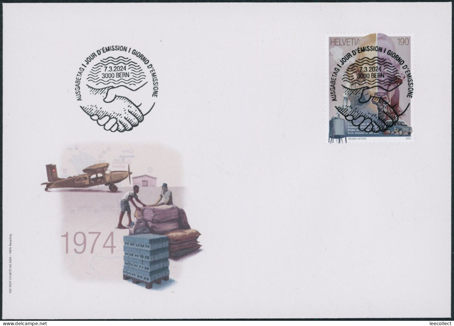 Suisse - 2024 - SKH - Ersttagsbrief FDC ET - Ersttag Voll Stempel - Brieven En Documenten